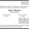 Mesch Meta 1914-2004 Todesanzeige